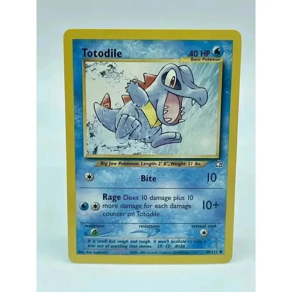 Totodile 80/111 Neo Genesis Unlimited Pokemon TCG Non Holo Vintage 2000 LP